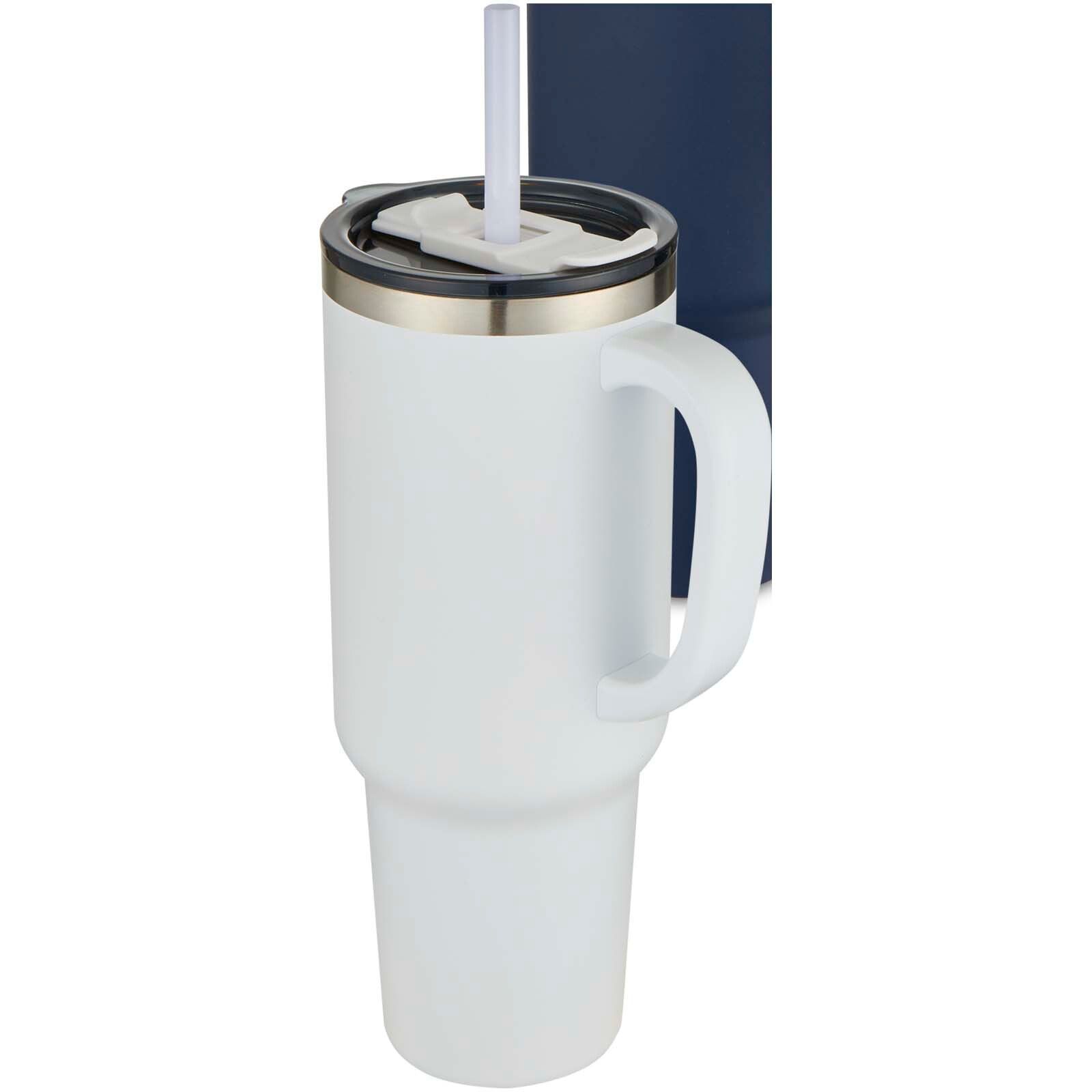 Sydney 1200 ml doppelwandiger RCS-zertifizierter Kupfer-Vakuum Isolierbecher mit Strohhalm - rot-540