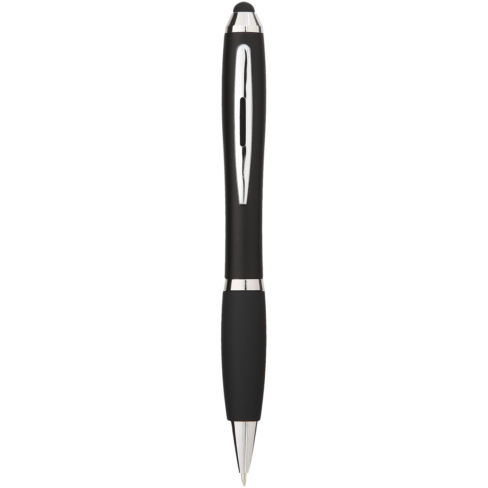 Nash Stylus Kugelschreiber farbig mit schwarzem Griff (blaue Mine) - schwarz-965