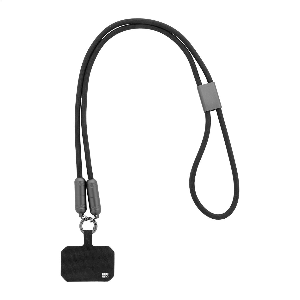 Fastly 60W Handy-Lanyard-Kabel RPET - schwarz-612