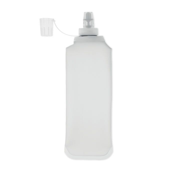 Faltbare Wasserflasche 500ml BITER - transparent weiß-999