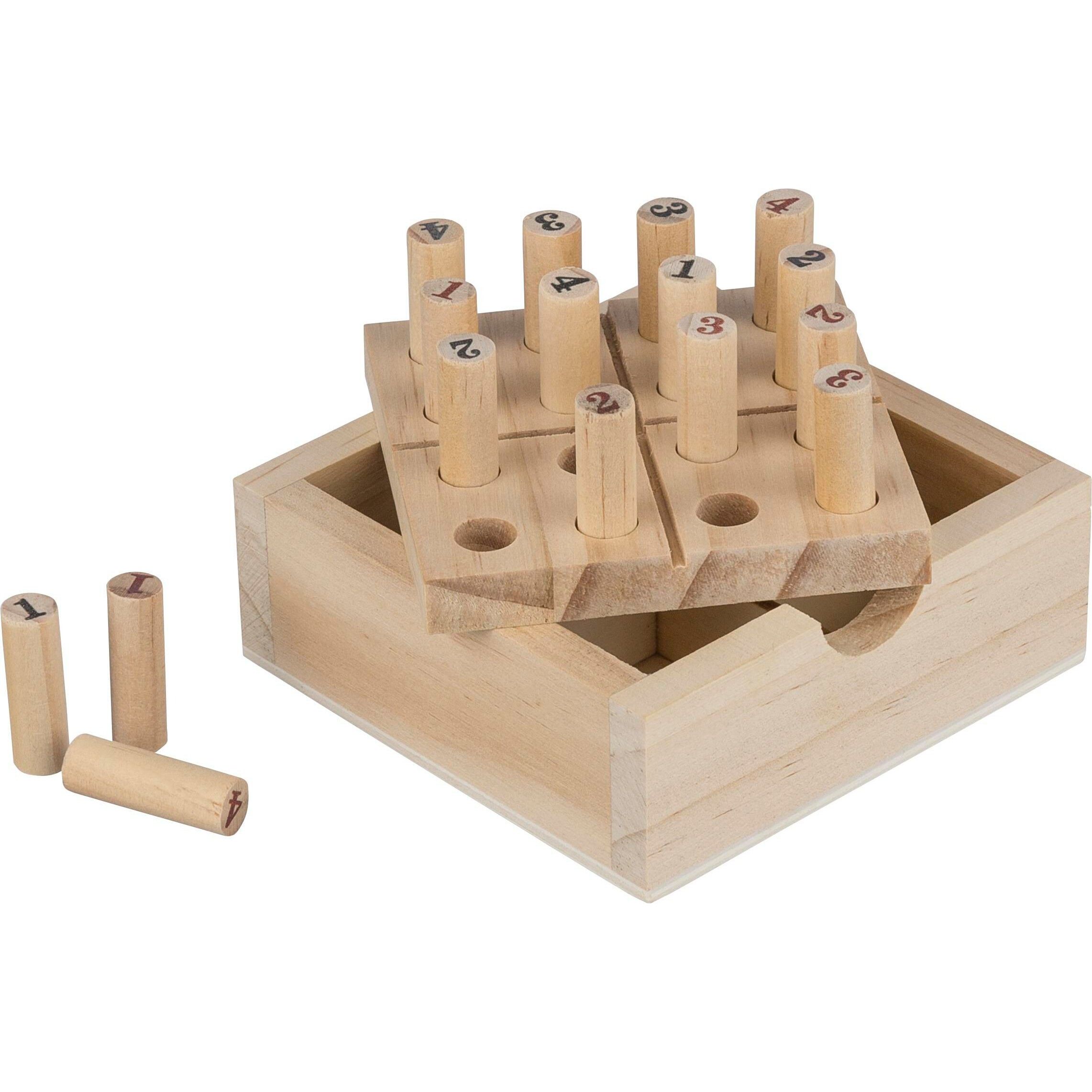 Mini-Sudoku-Set aus Kiefernholz Kenza - braun-148