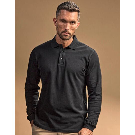 Men´s Luxury Stretch Long Sleeve Polo - navy-72