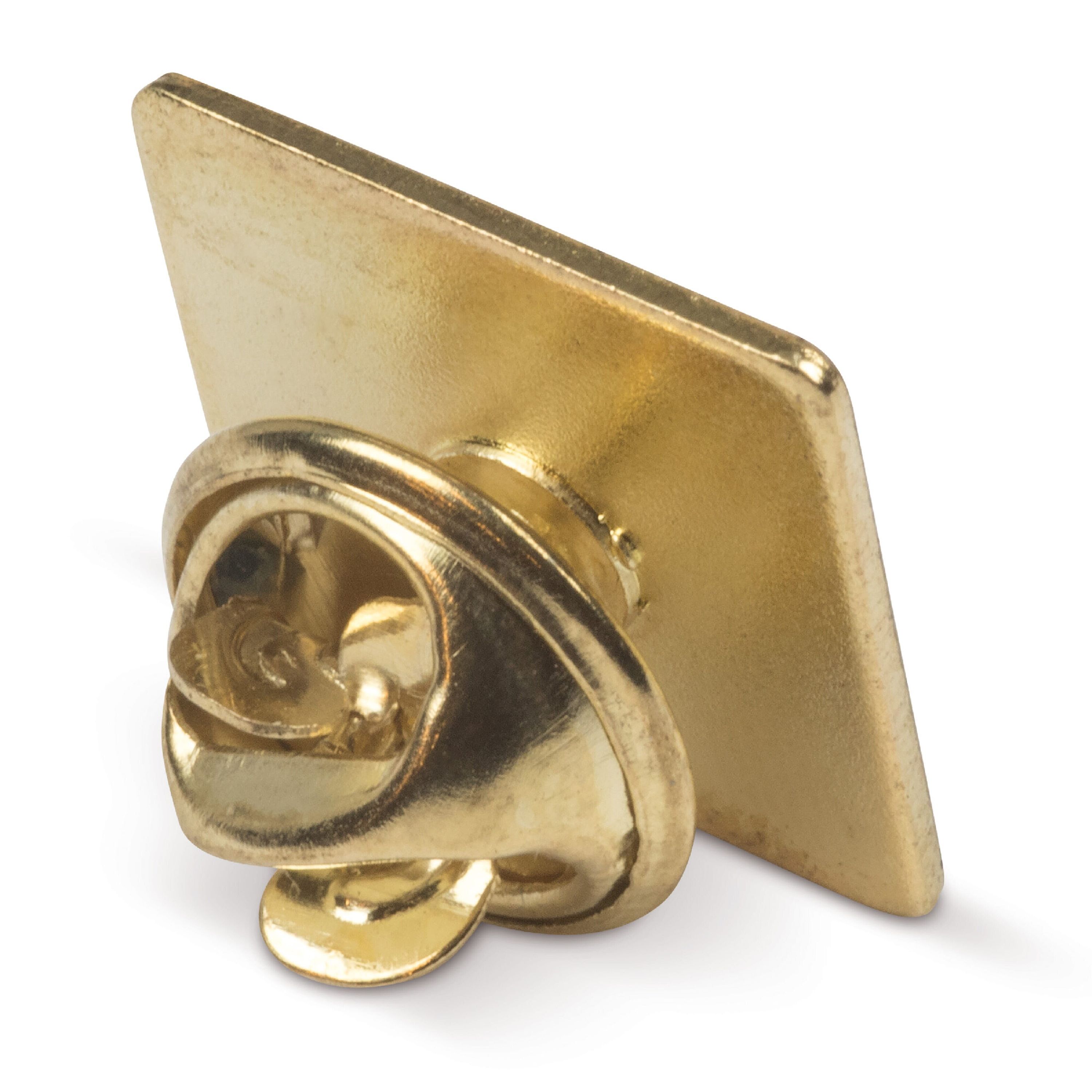 Metall Pin, quadratisch 15x15mm - gold satin-32