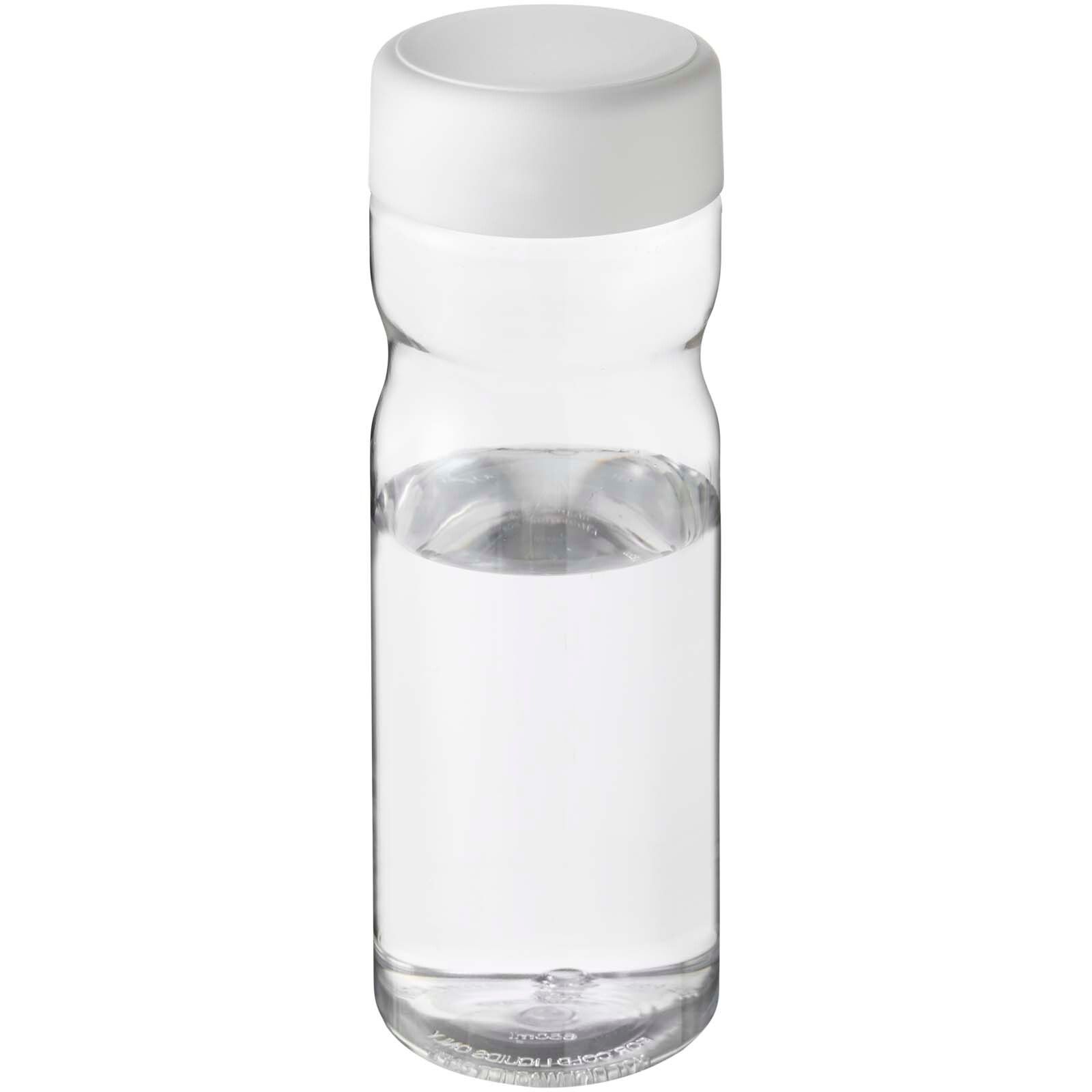 H2O Active Eco Base 650 ml Sportflasche mit Drehdeckel - transparent -  weiss-942