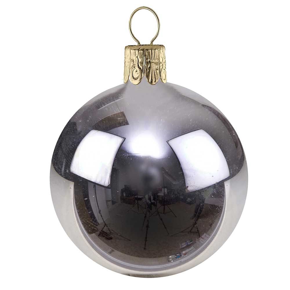 Traditionelle Glaskugel - glanz-silber #103-10