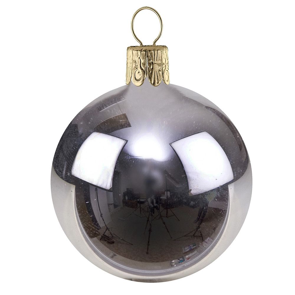 Traditionelle Glaskugel - glanz-silber #103-10
