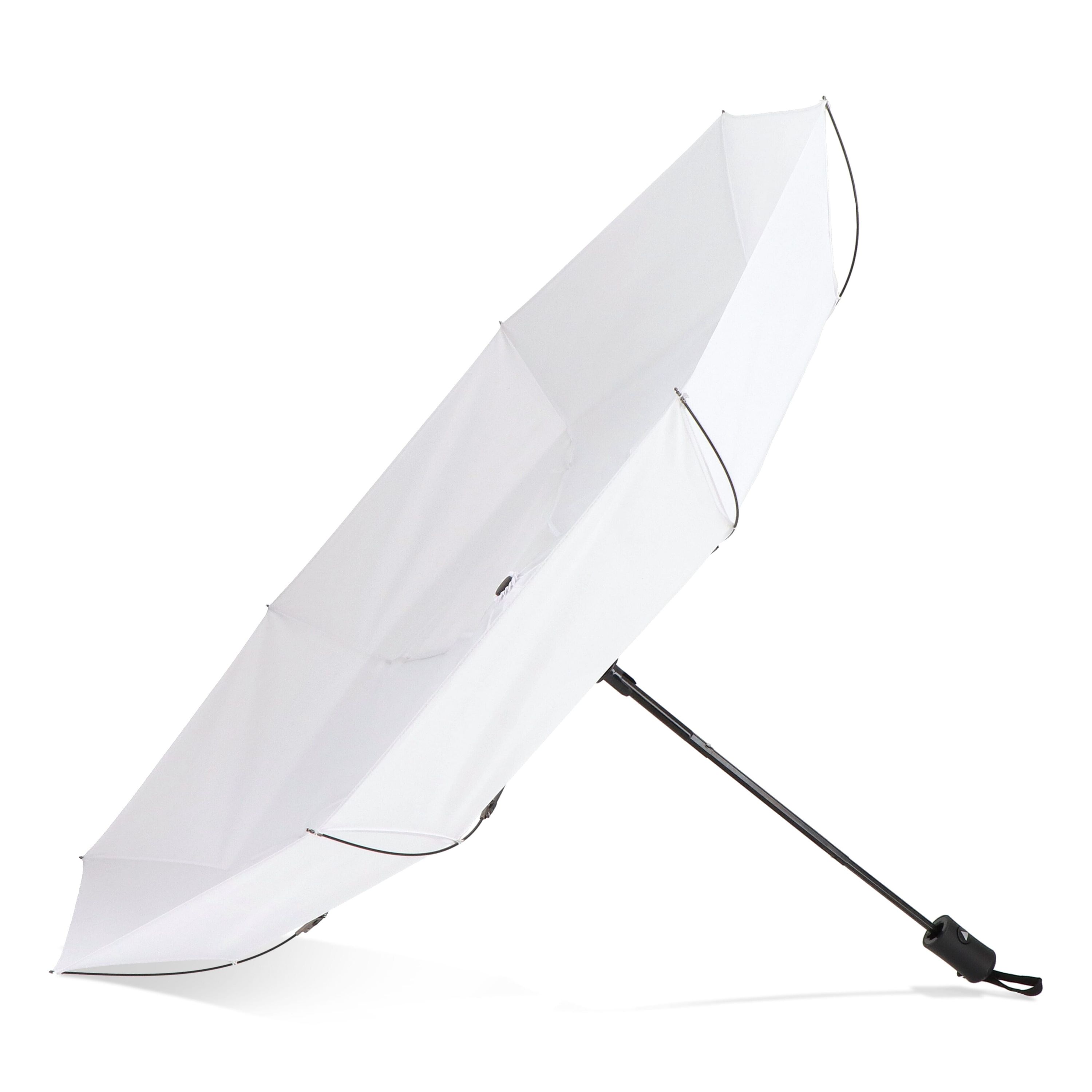 Daintree 190T Pongee 21.5 Faltbarer windproof Regenschirm Auto open - weiss-320