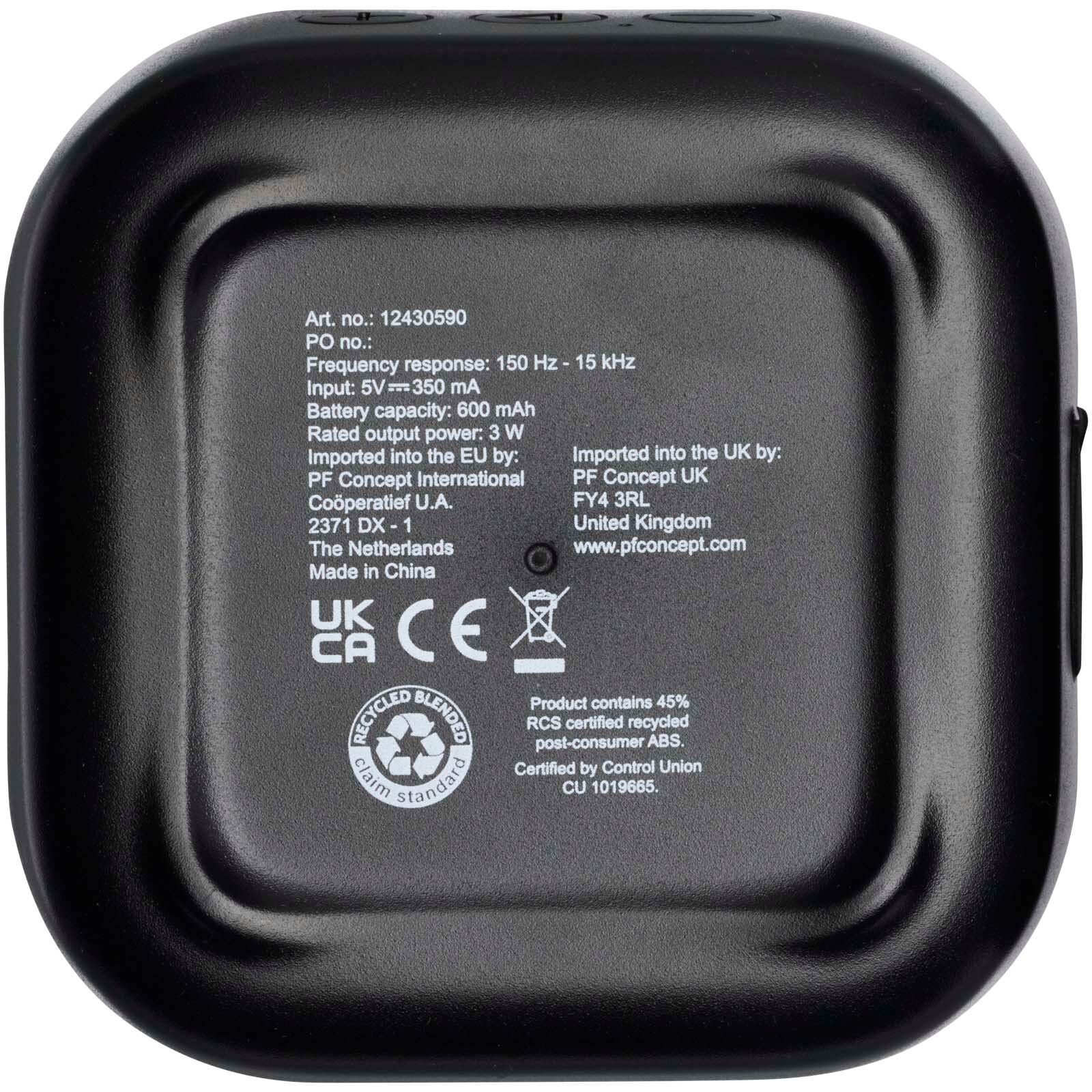 Stark 2.0 3 W Mini-Bluetooth-Lautsprecher aus recyceltem RCS Kunststoff - schwarz-363