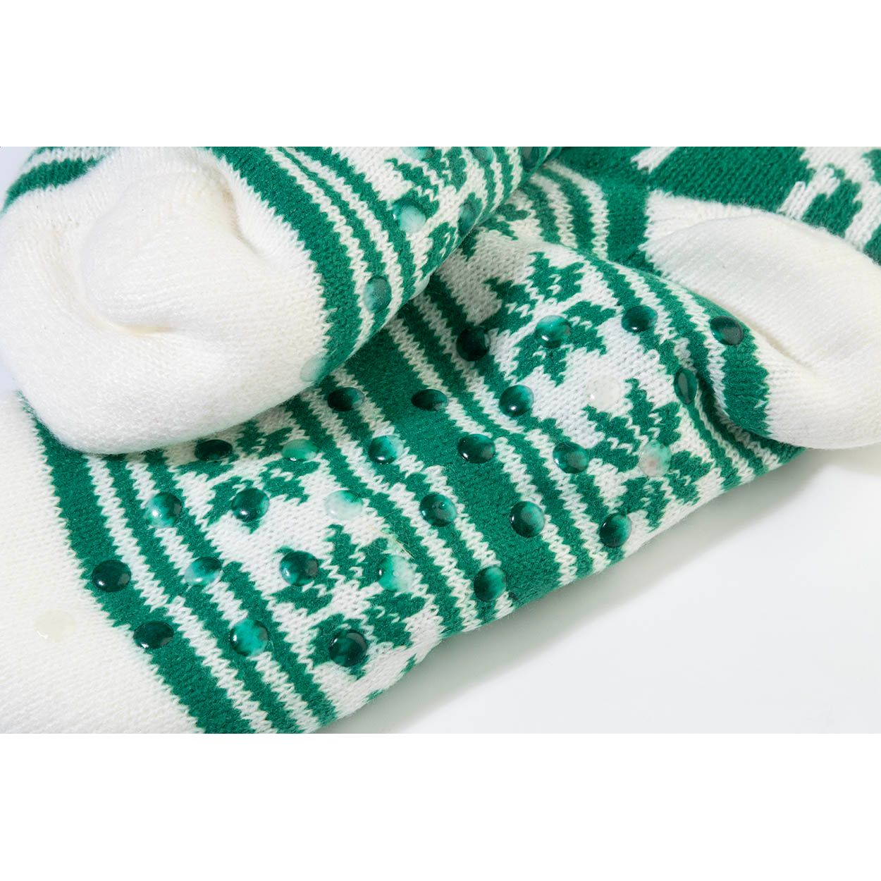 Norsokkar Weihnachtshausschuhsocken - grün-179