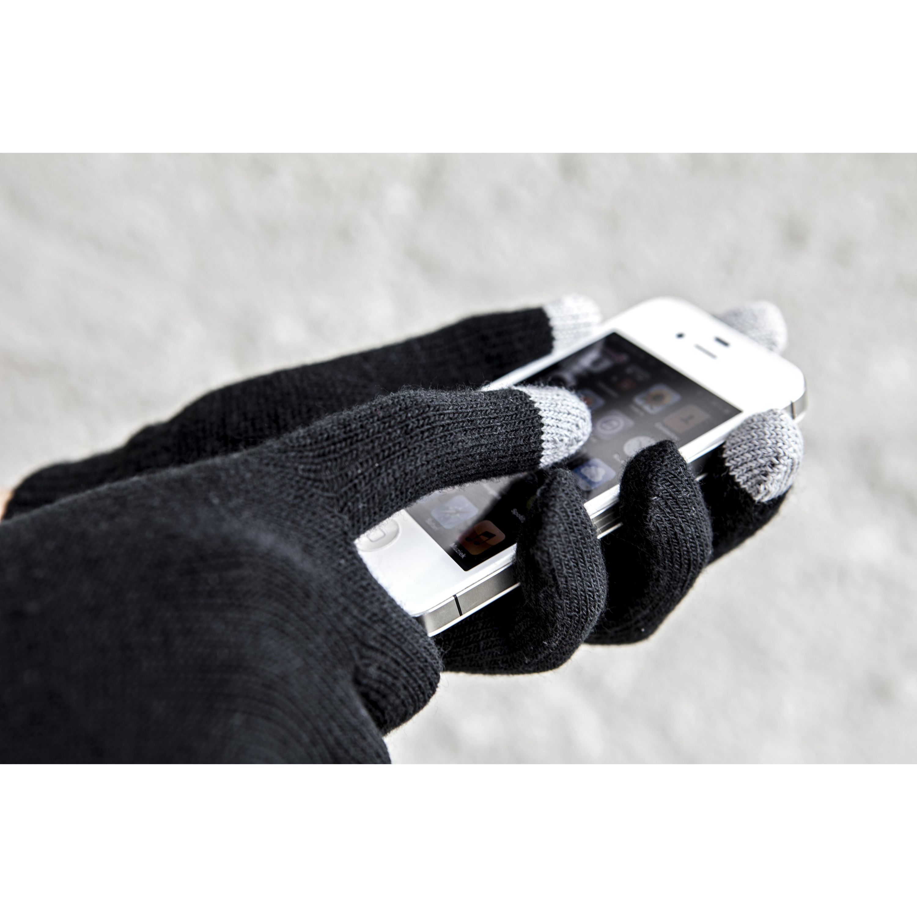 Handschuhe aus Acryl Elena - schwarz-500