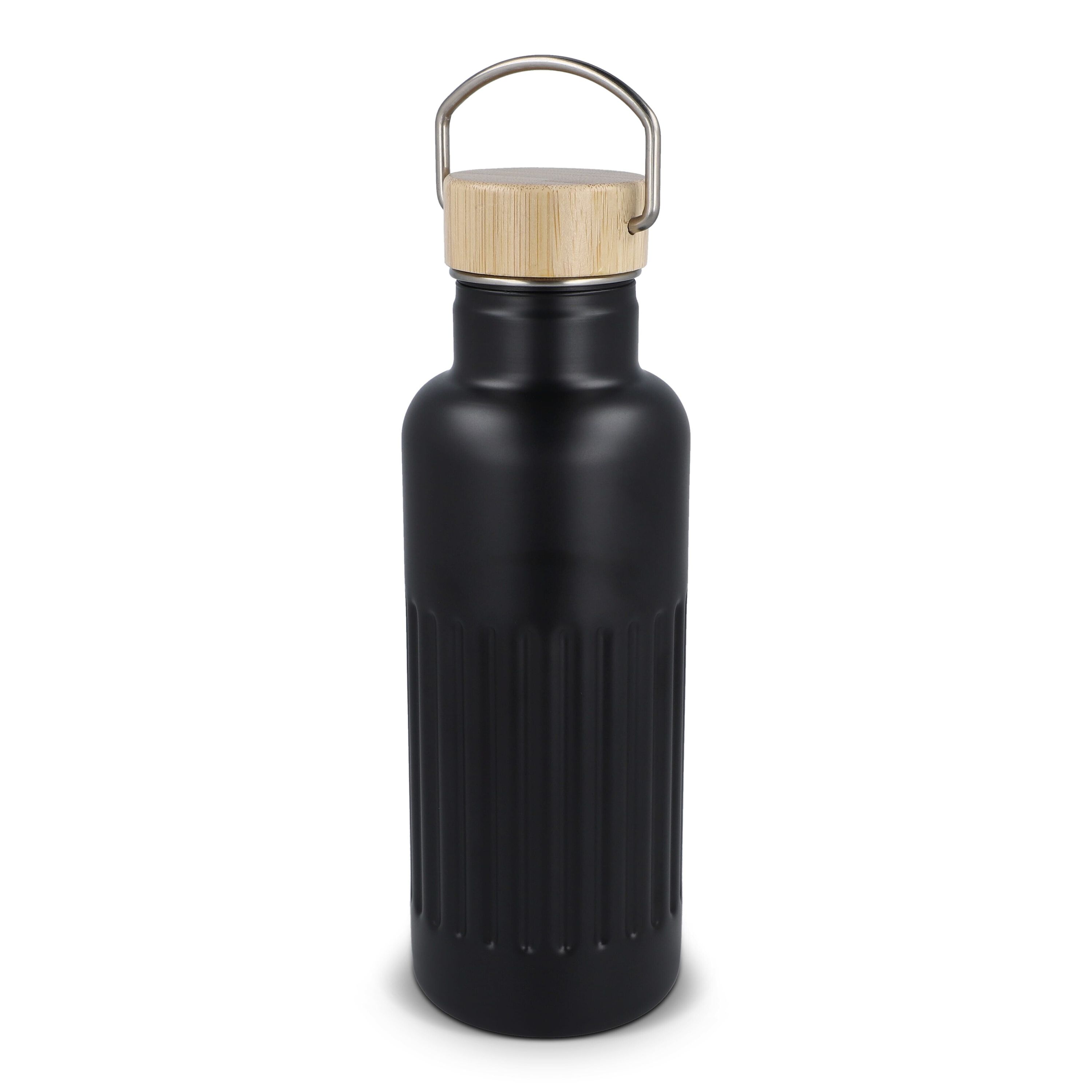 Recycelte Edelstahl-Isolierflasche 500 ml - schwarz-261