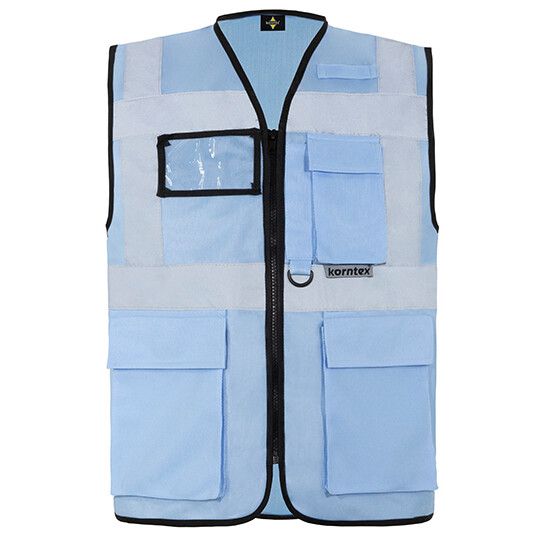 Executive Multifunctional Safety Vest Berlin - sky blue-890