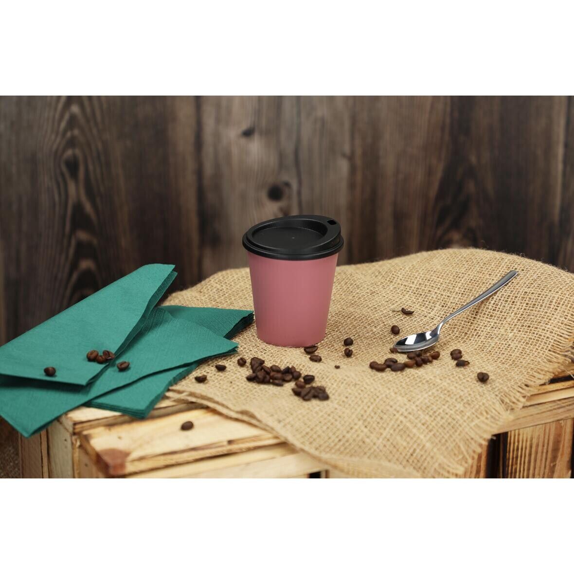 Kaffeebecher ToGo, 0,2 l - behagliches blau - schwarz-237