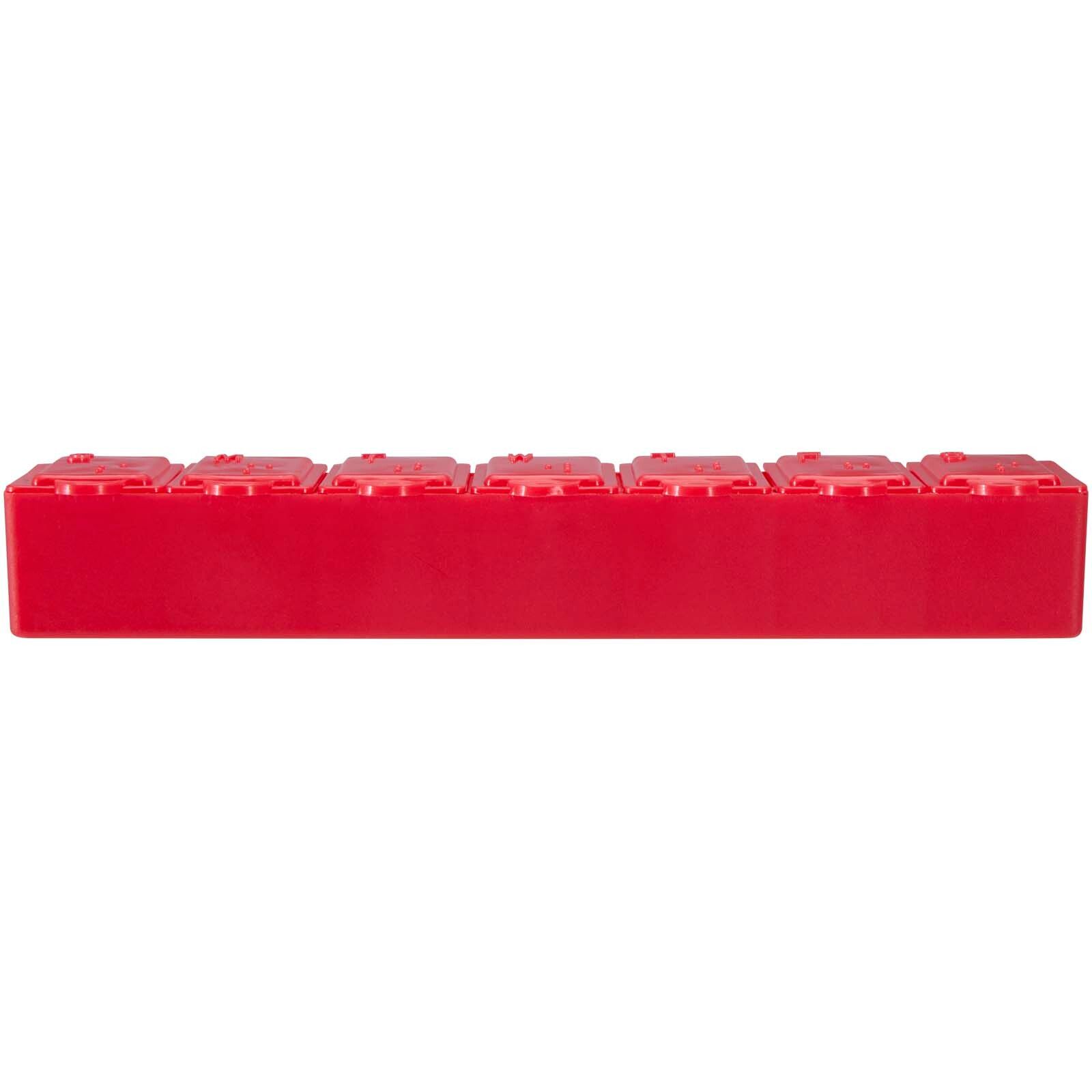 Dose 7 Tage Tabletten Box - rot-635