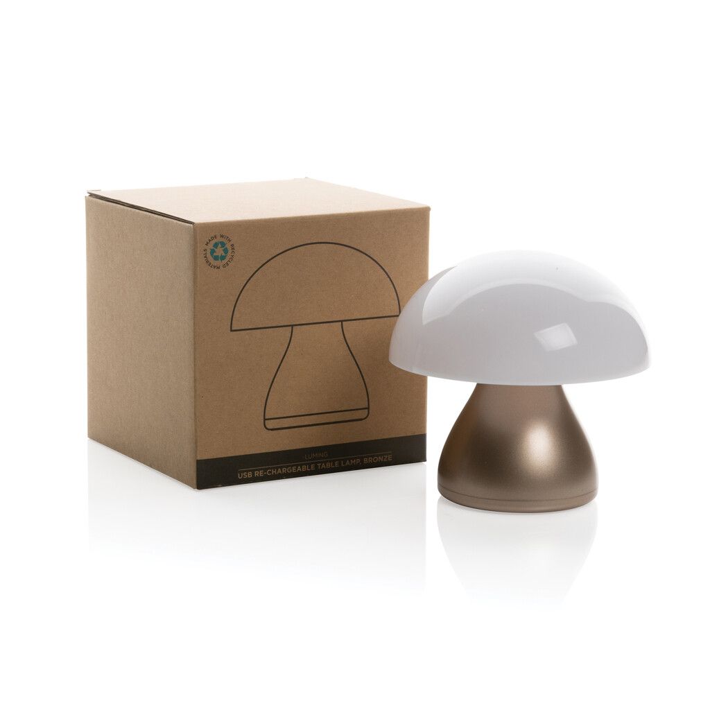 Luming wiederaufladbare USB-Tischlampe aus RCS Kunststoff - bronze-492