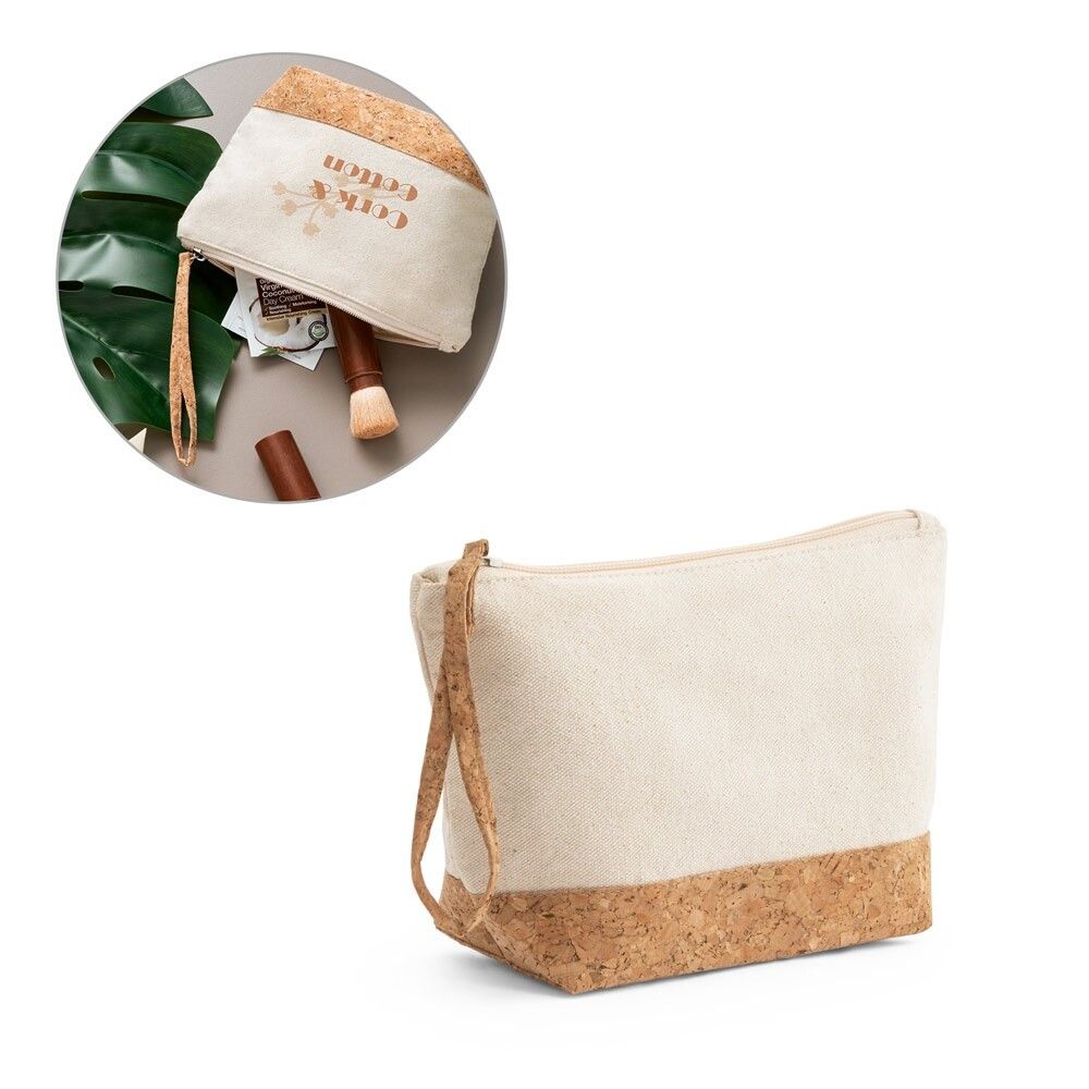 BLANCHETT Kulturtasche aus 100% Baumwolle und Kork - naturhell-132