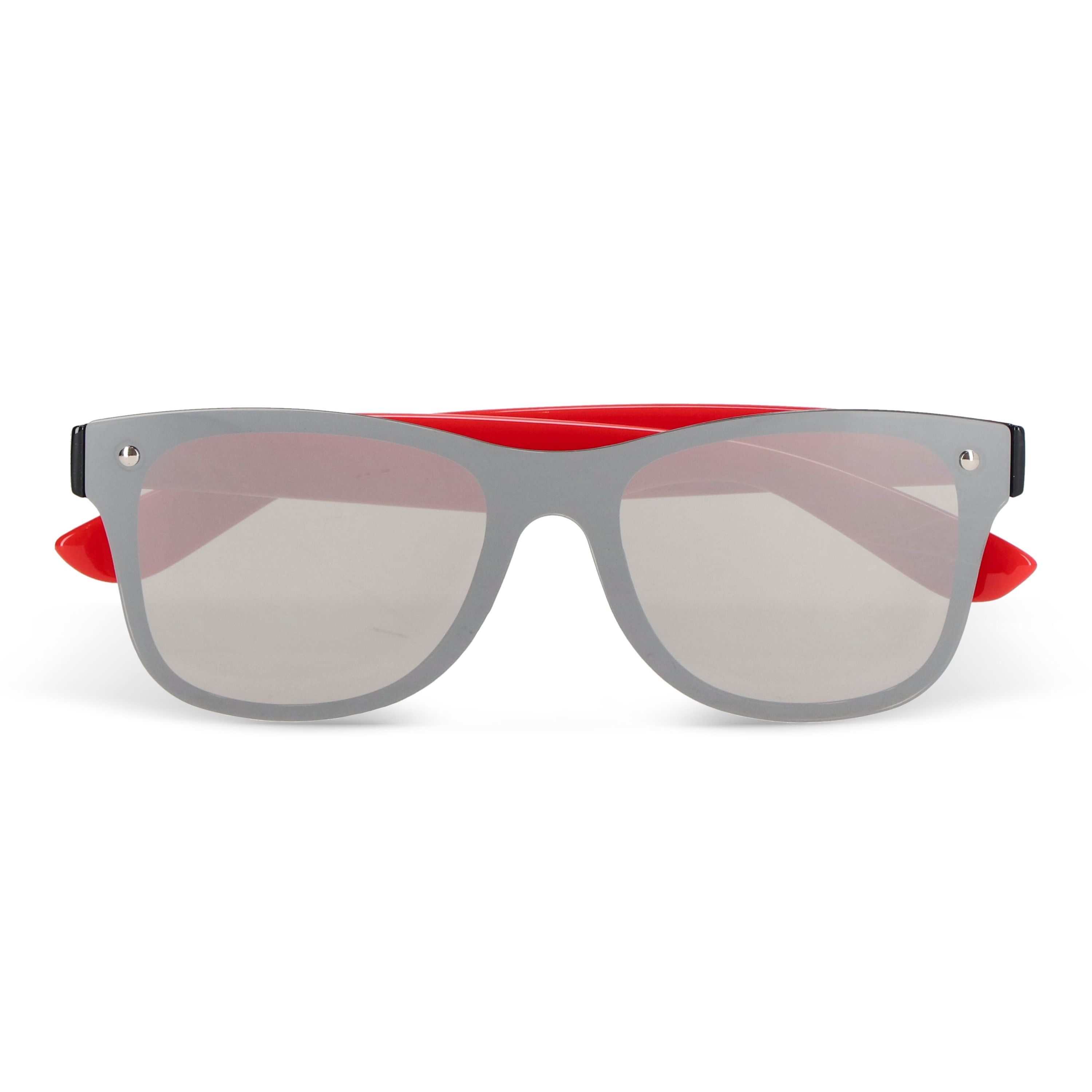 Justin R-PC Sonnenbrille mit verspiegelten Uni-Gläsern UV400 - rot-711