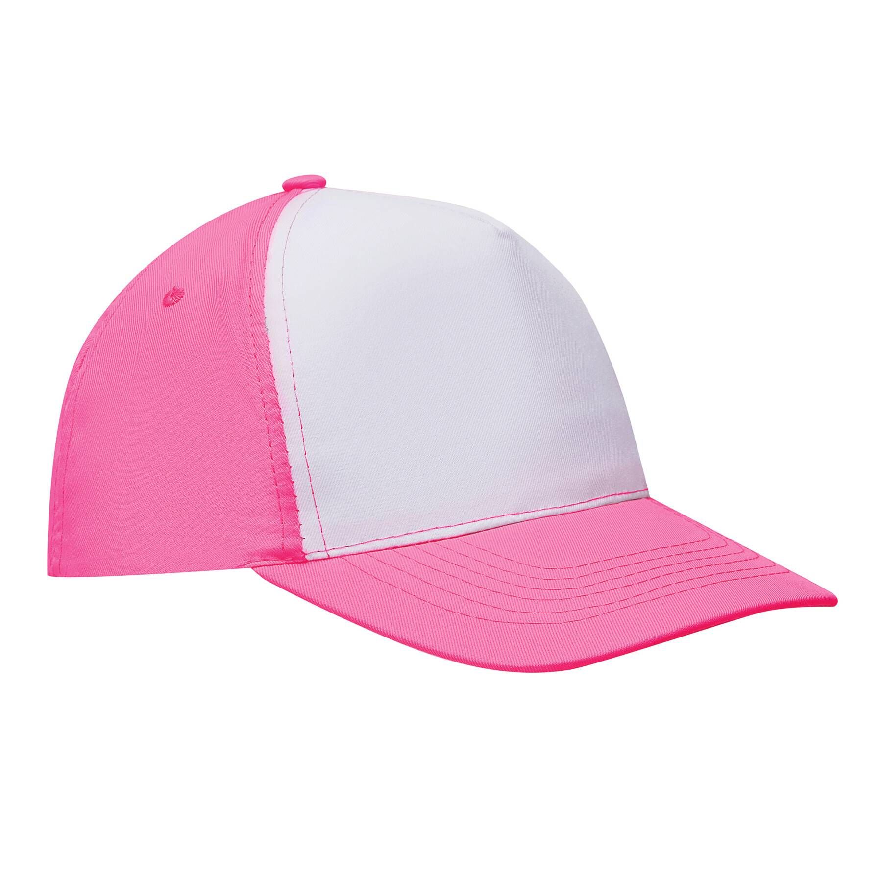 5-Panel-Cap SHINY - pink - weiß-652