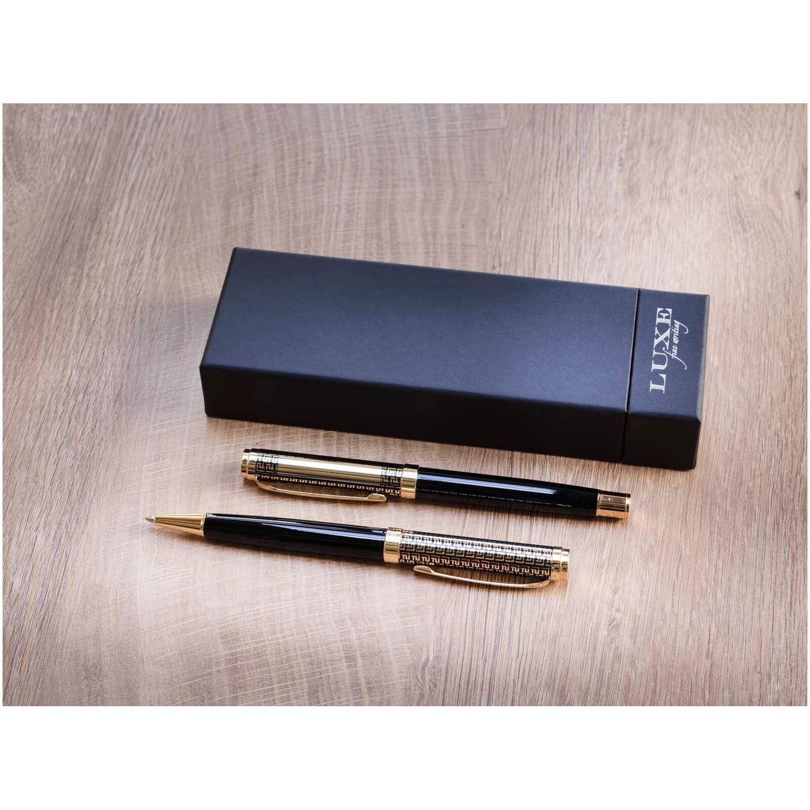 Legato Kugelschreiber und Tintenroller Set (blaue Mine) - gold-975
