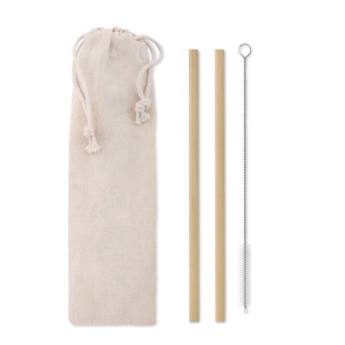 Bambus Trinkhalme-Set NATURAL STRAW - beige-501