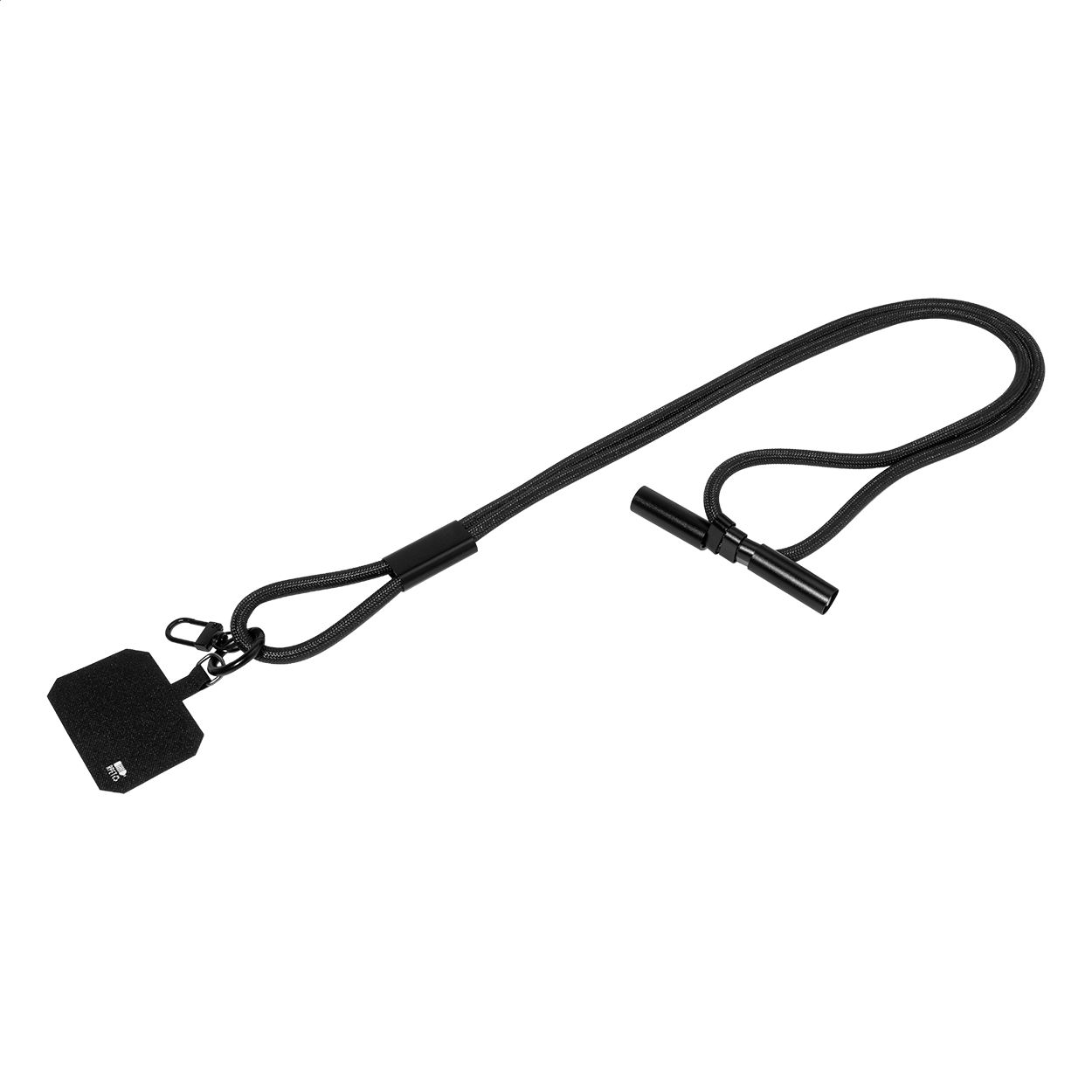HolCharge 60W Lanyard mit Lade- und Datenkabel aus RPET - schwarz-720