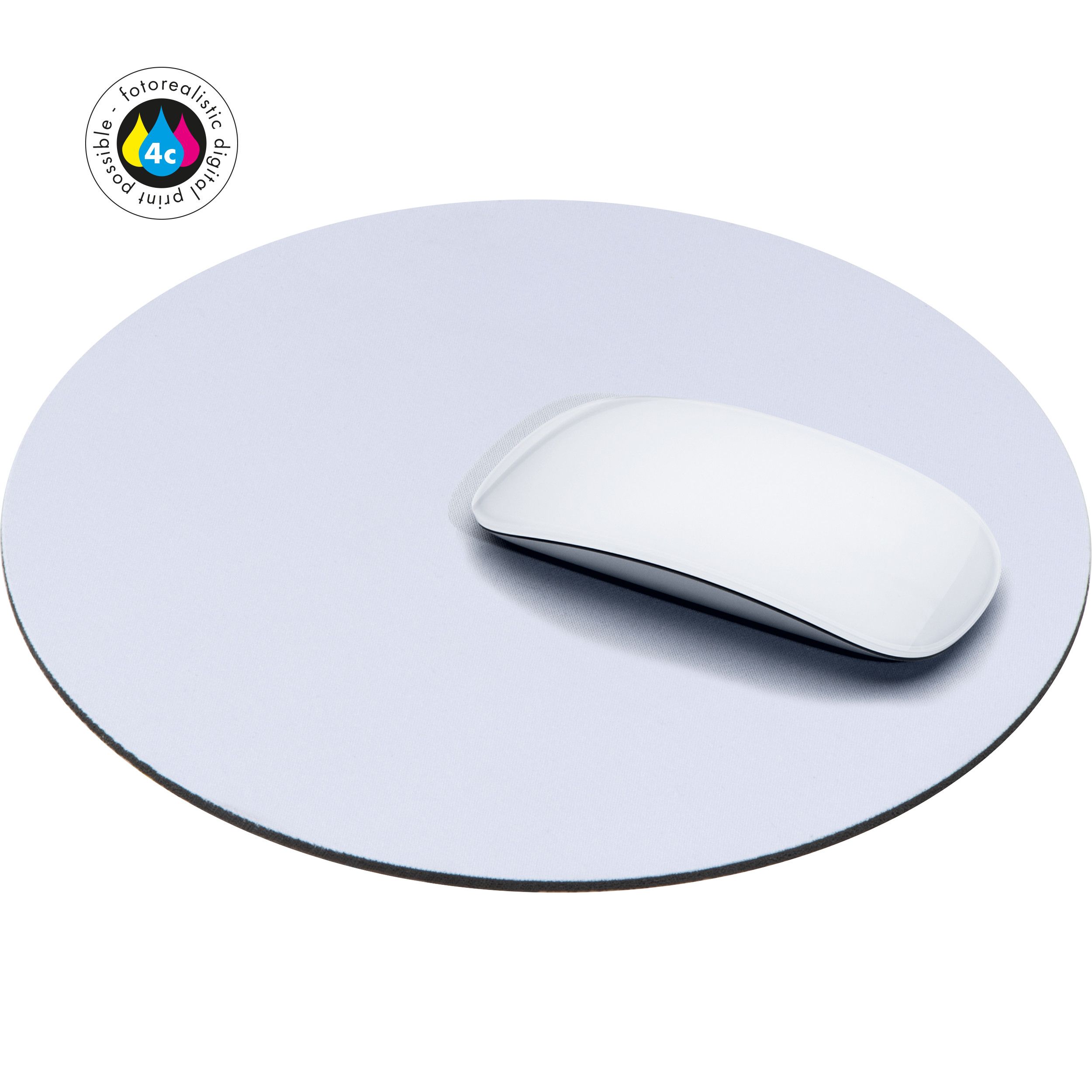 Rundes Mousepad - weiß-976