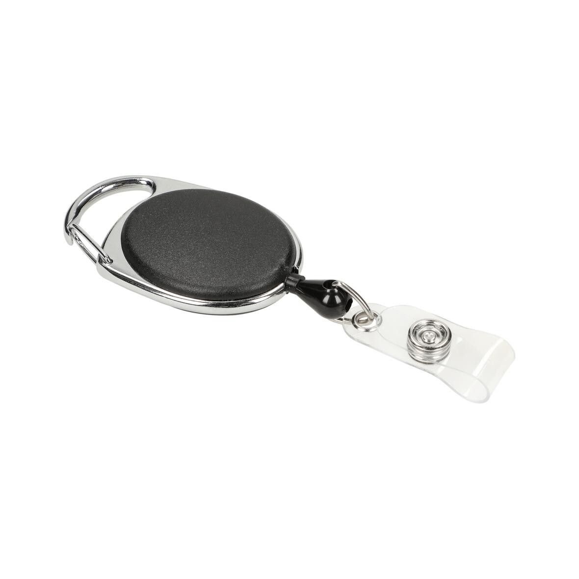 Ausweishalter Badge - schwarz - silber-460