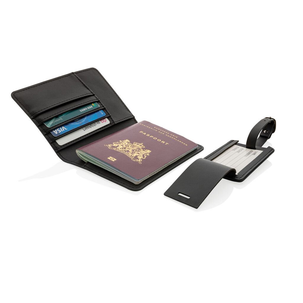 Swiss Peak Reise-Geschenkset aus GRS recyceltem PU - schwarz-20