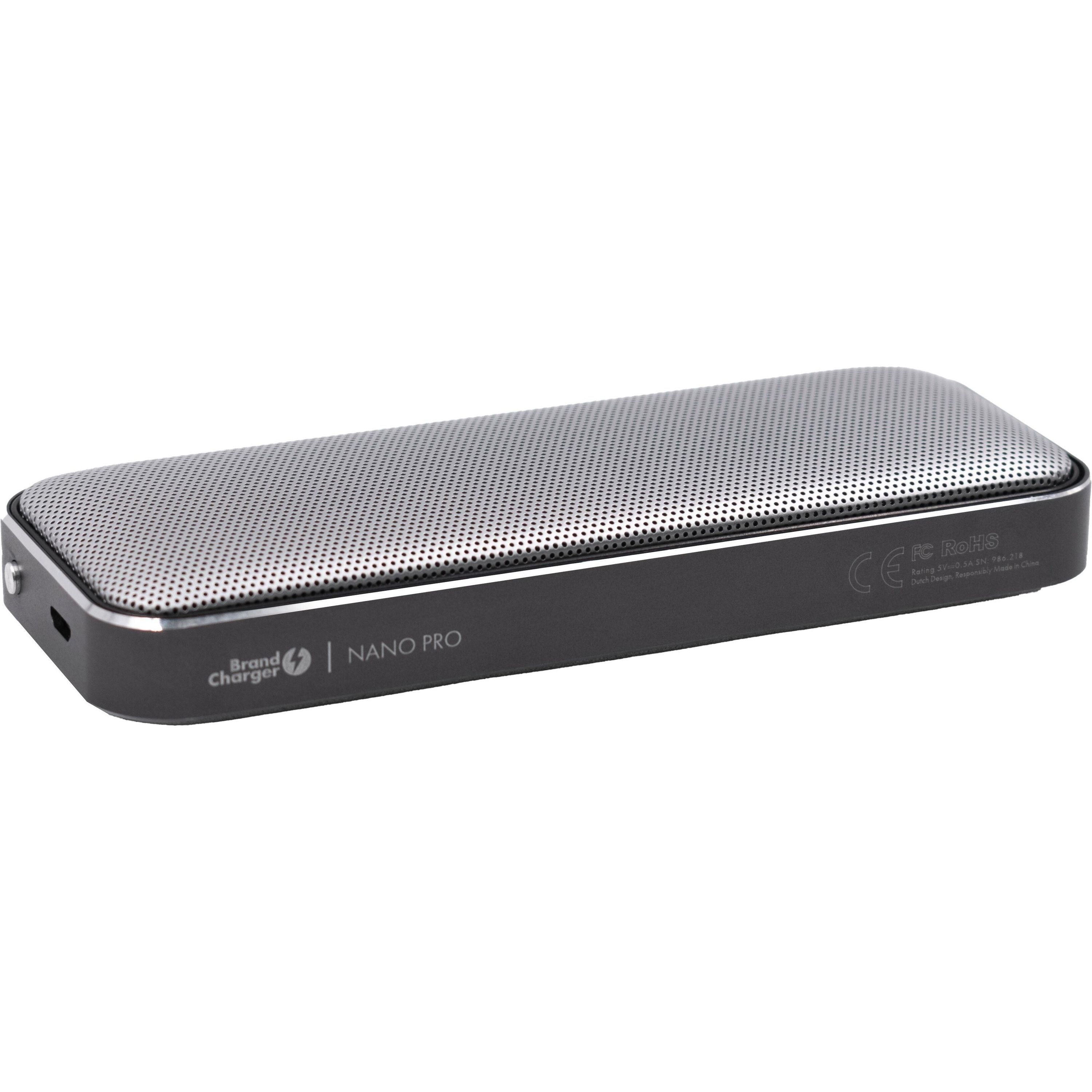 Brandcharger Drahtloser Lautsprecher Nano Pro - schwarz - silber-4