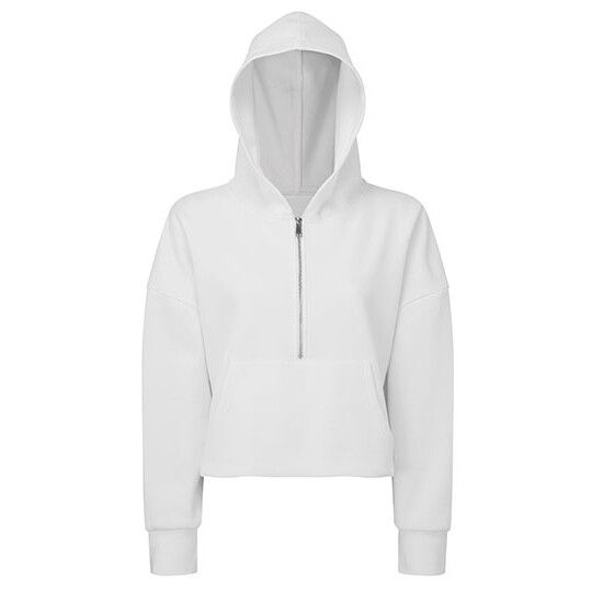 Women´s Half Zip Hoodie - white-499
