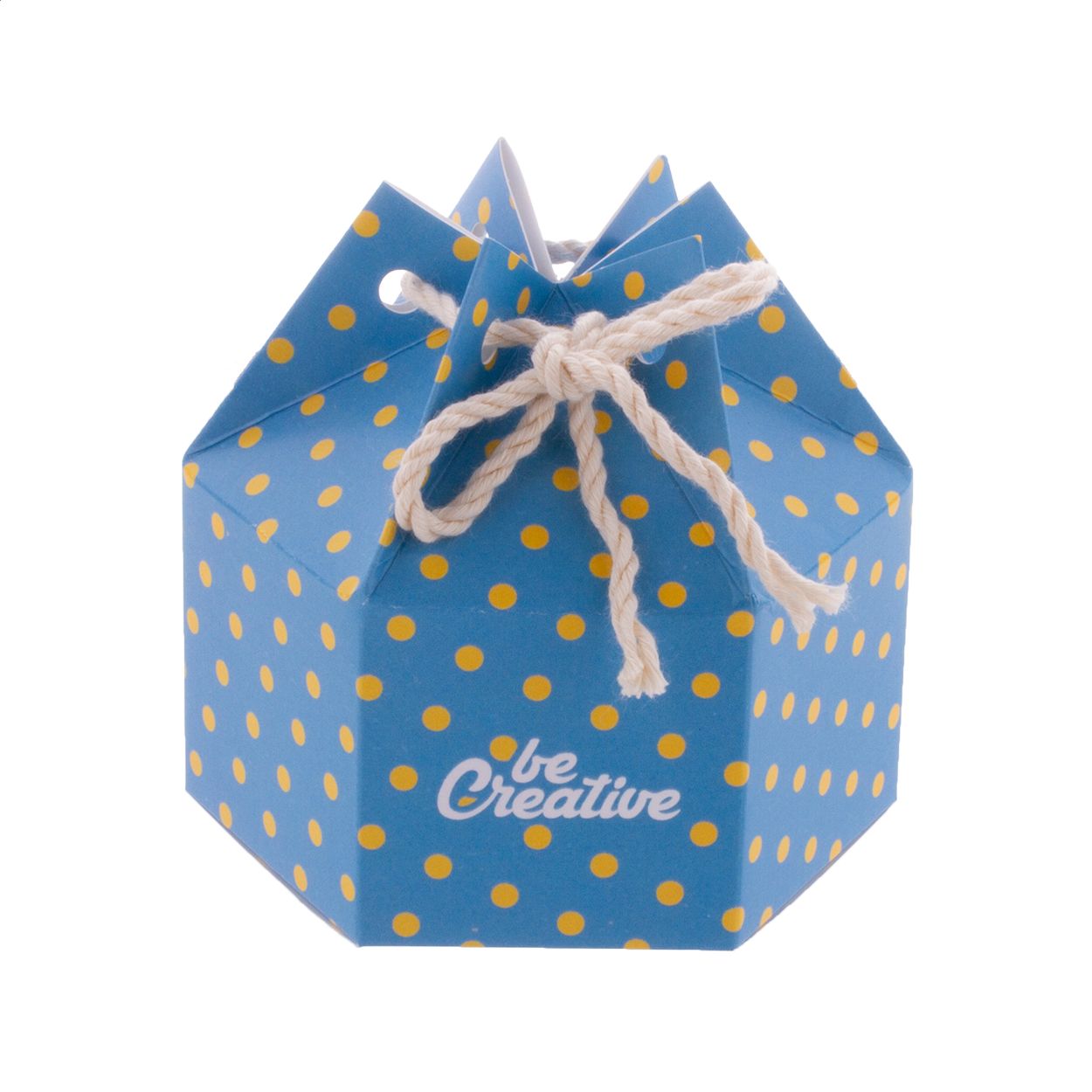 CreaBox HexaCord S Sechseckige Geschenkbox - weiß-11