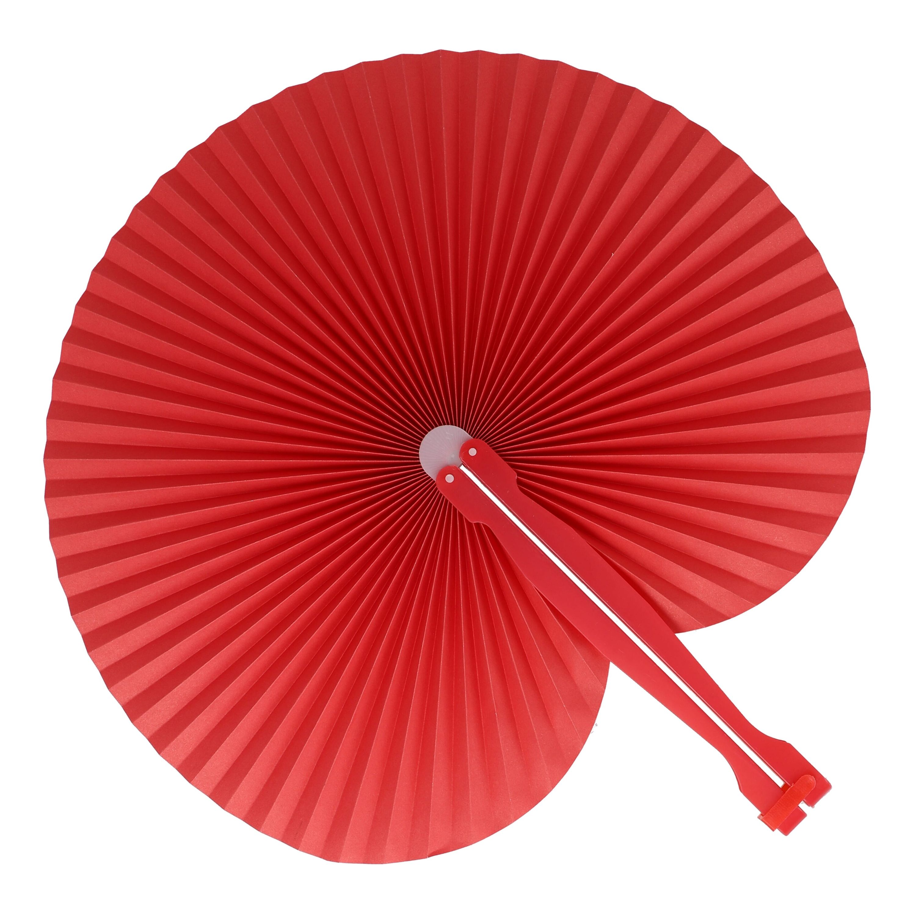 Mini faltbarer Handfächer - rot-184