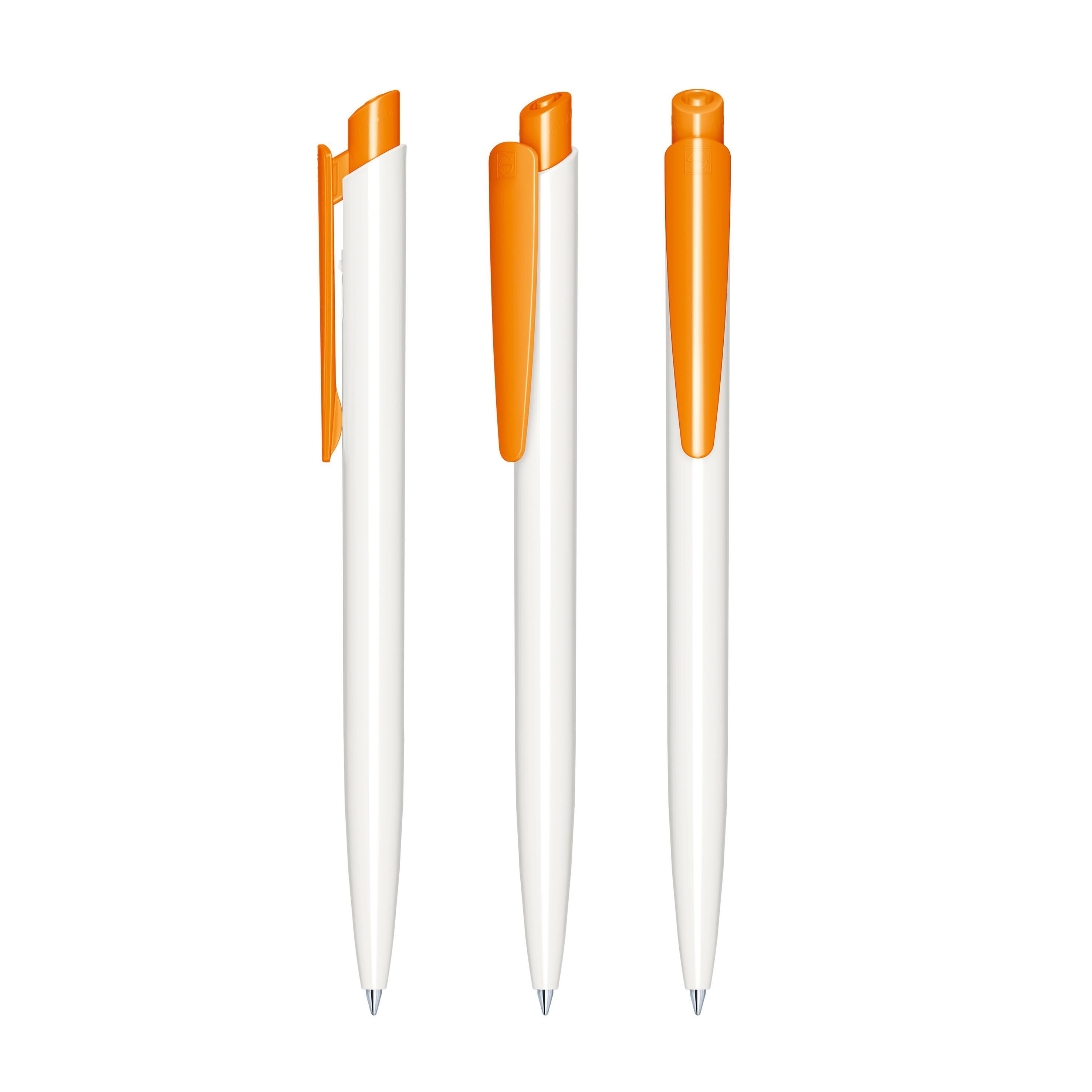Dart Polished Basic Druckkugelschreiber - weiß - orange-316