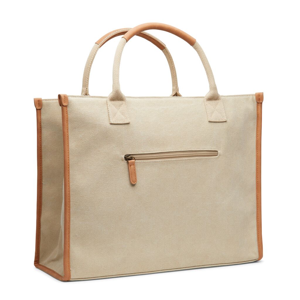 VINGA Bosler Büro-Tasche aus RCS recyceltem Canvas - beige-279