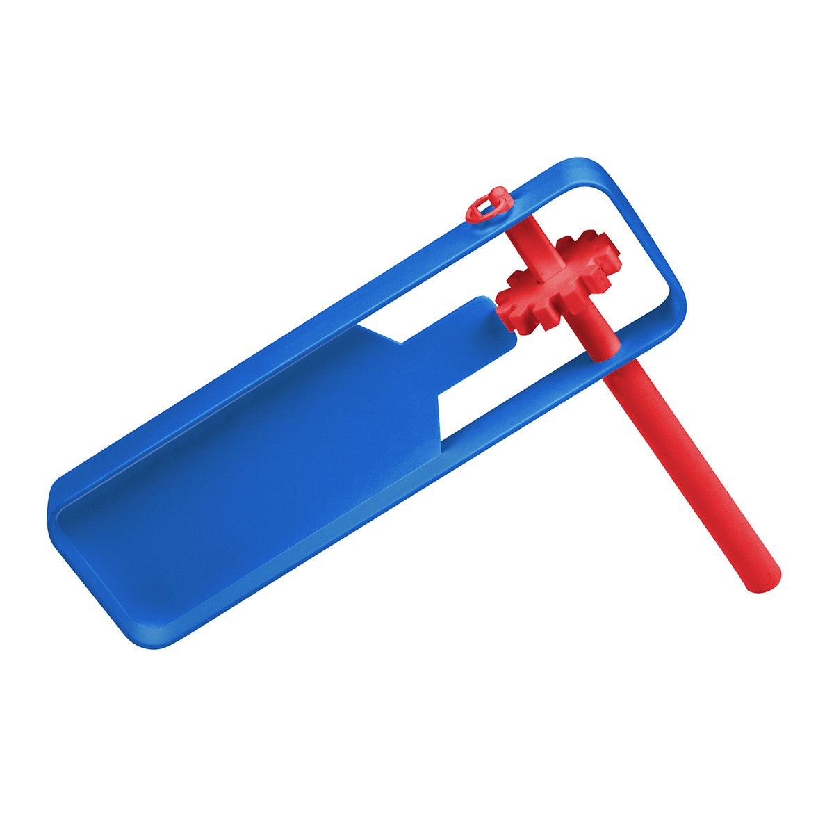 Schnarre - blau, rot-881