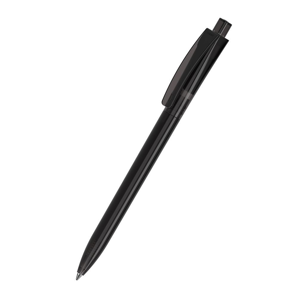 Druckkugelschreiber Qube transparent - schwarz transparent-914