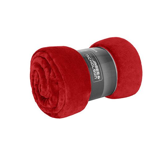 Microfibre Fleece Blanket XL - red-986