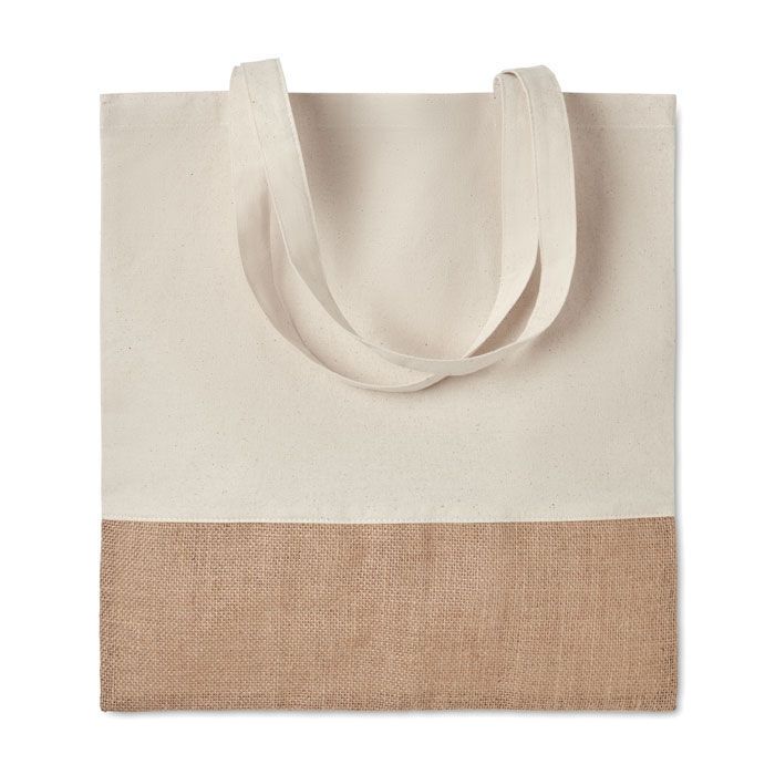 Einkaufstasche mit Jutebesatz INDIA TOTE - beige-406