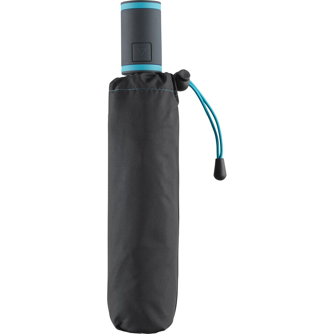 Taschenschirm FARE® AC Mini Style Ø94 cm - schwarz - petrol-617