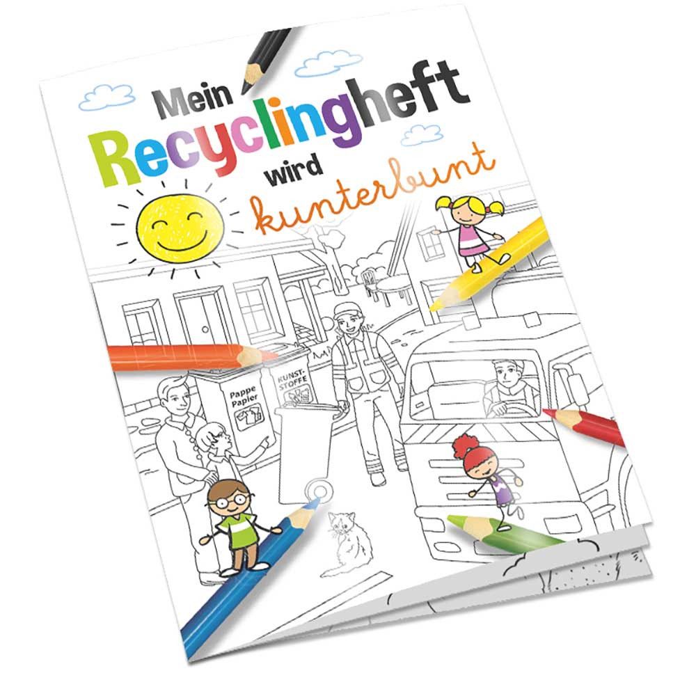 Malbuch / Mal-Set A6 - Recycling - Malset mit individuellen Vorder- und Rückseiten-606