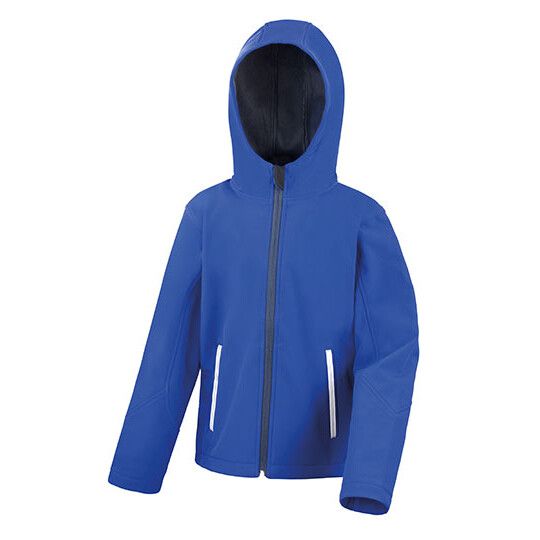 Youth TX Performance Hooded Soft Shell Jacket - royal - navy-275