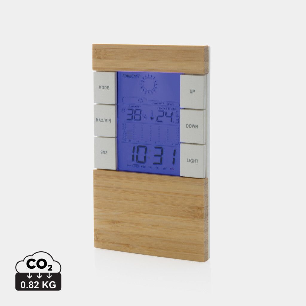 Utah Wetterstation aus RCS rKunststoff & Bambus - braun-223