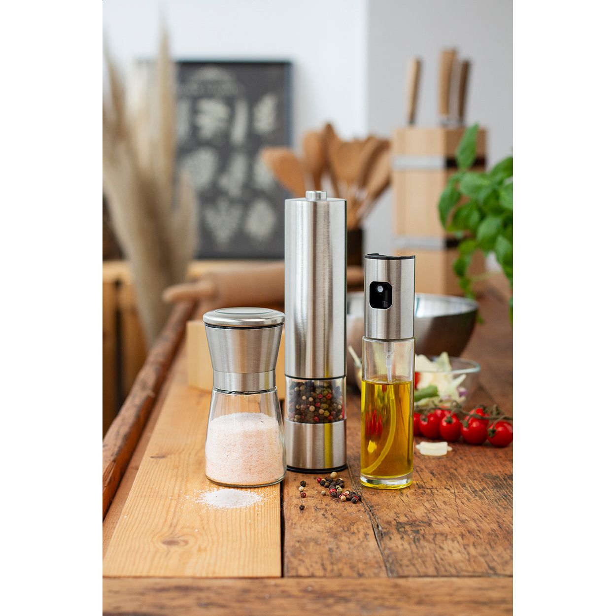 Semman Salz- und Pfeffermühle - transparent - silber-202
