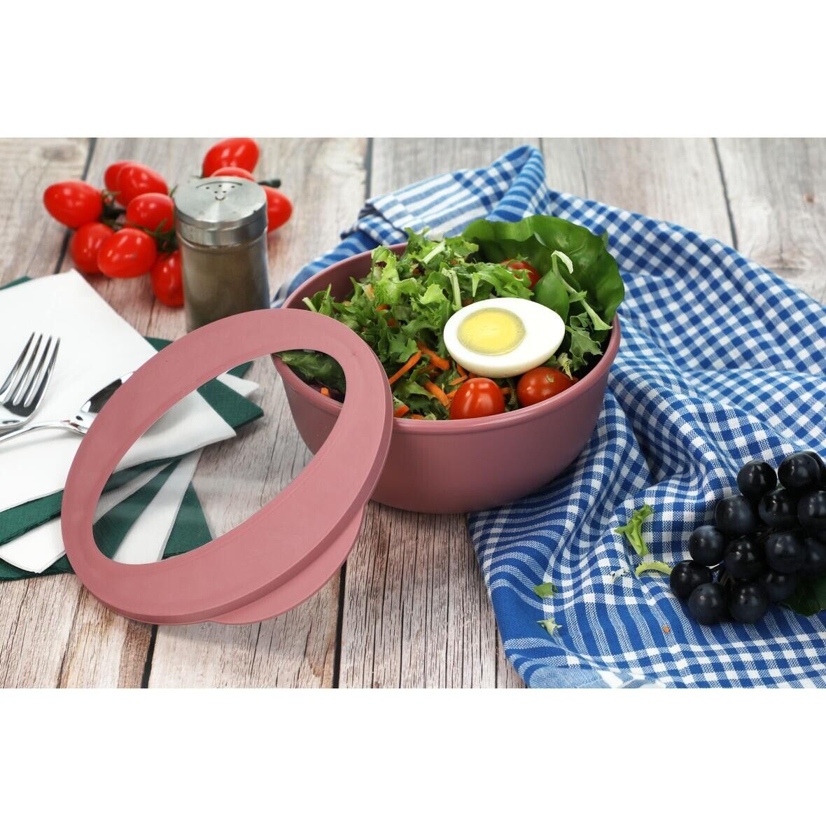 Food-Bowl ToGo, Deluxe, 1,0 l - behagliches blau - transparent-796