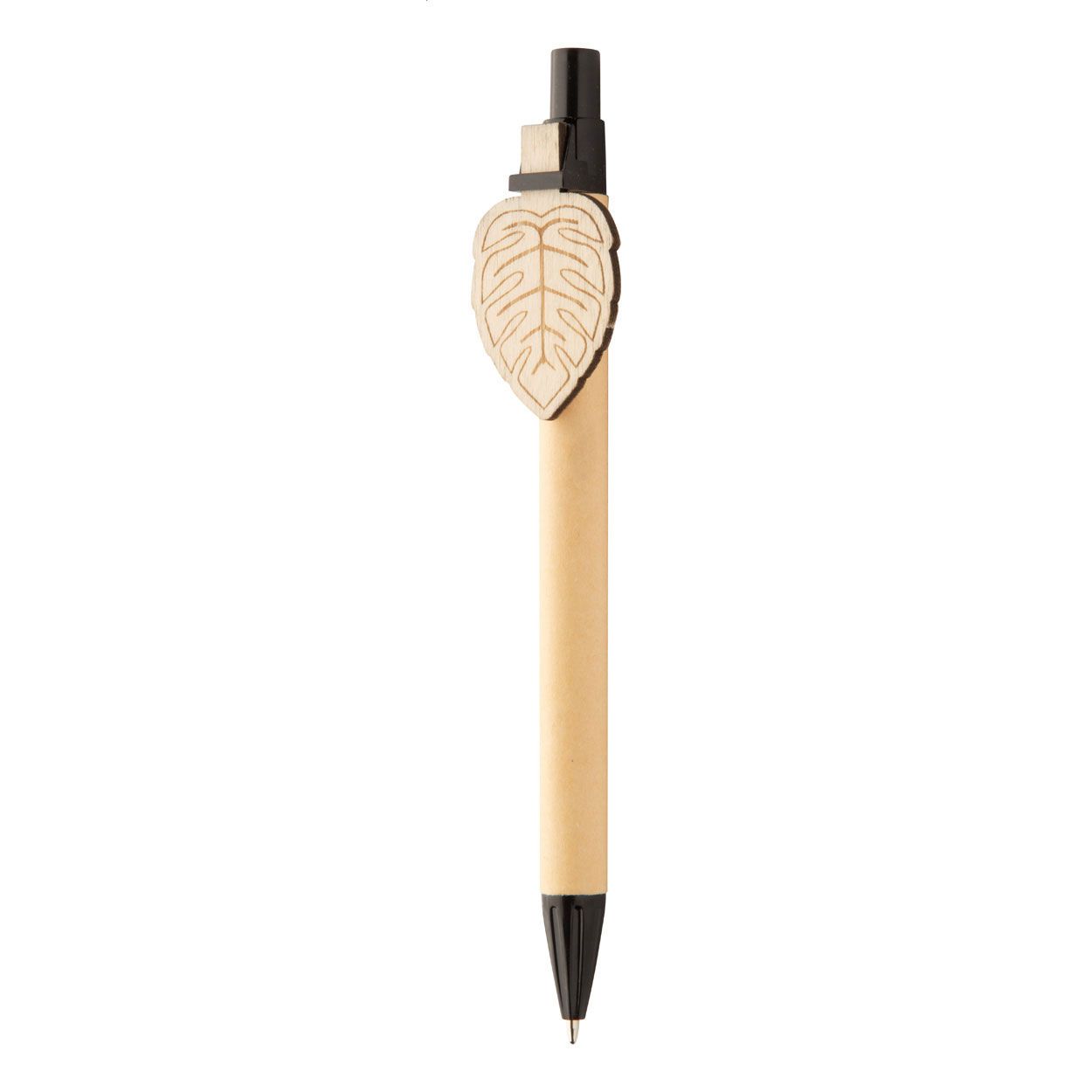 Kugelschreiber CreaClip Eco - schwarz - natur-427