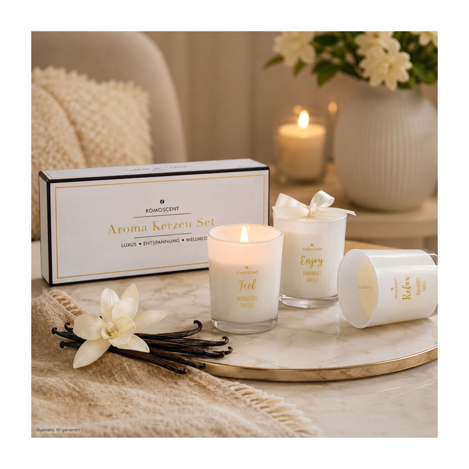 ROMOSCENT® Aromakerzenset Vanille-33
