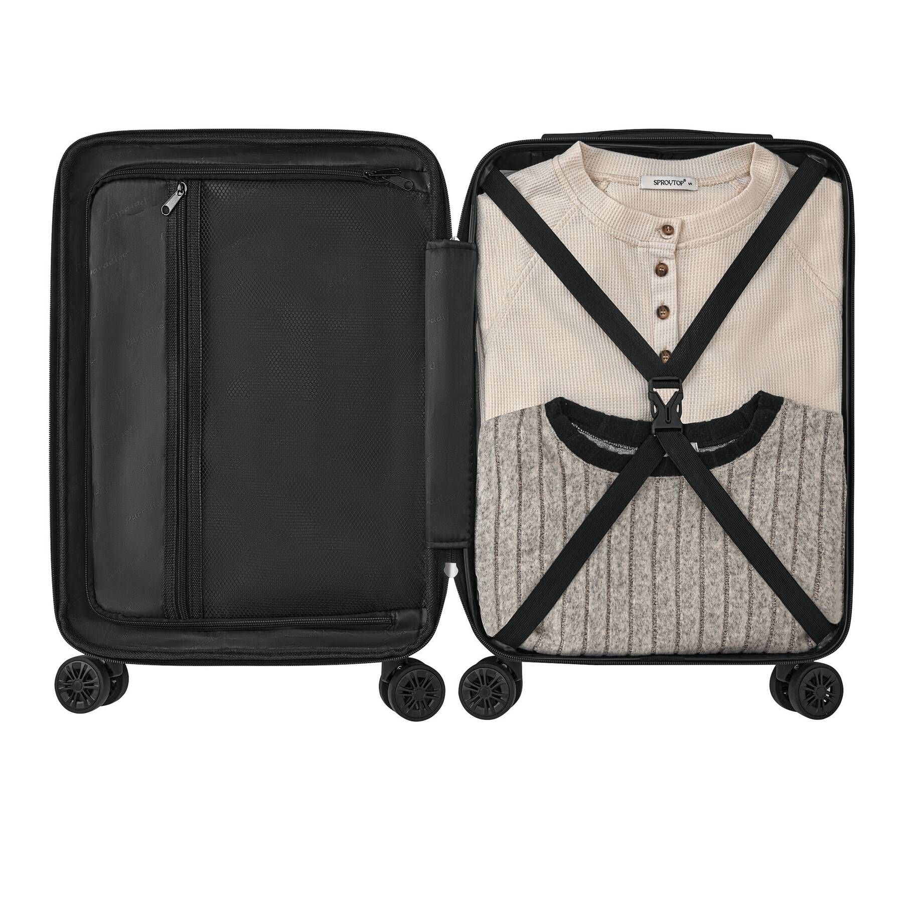 Trolley-Bordcase ANCONA - schwarz-357