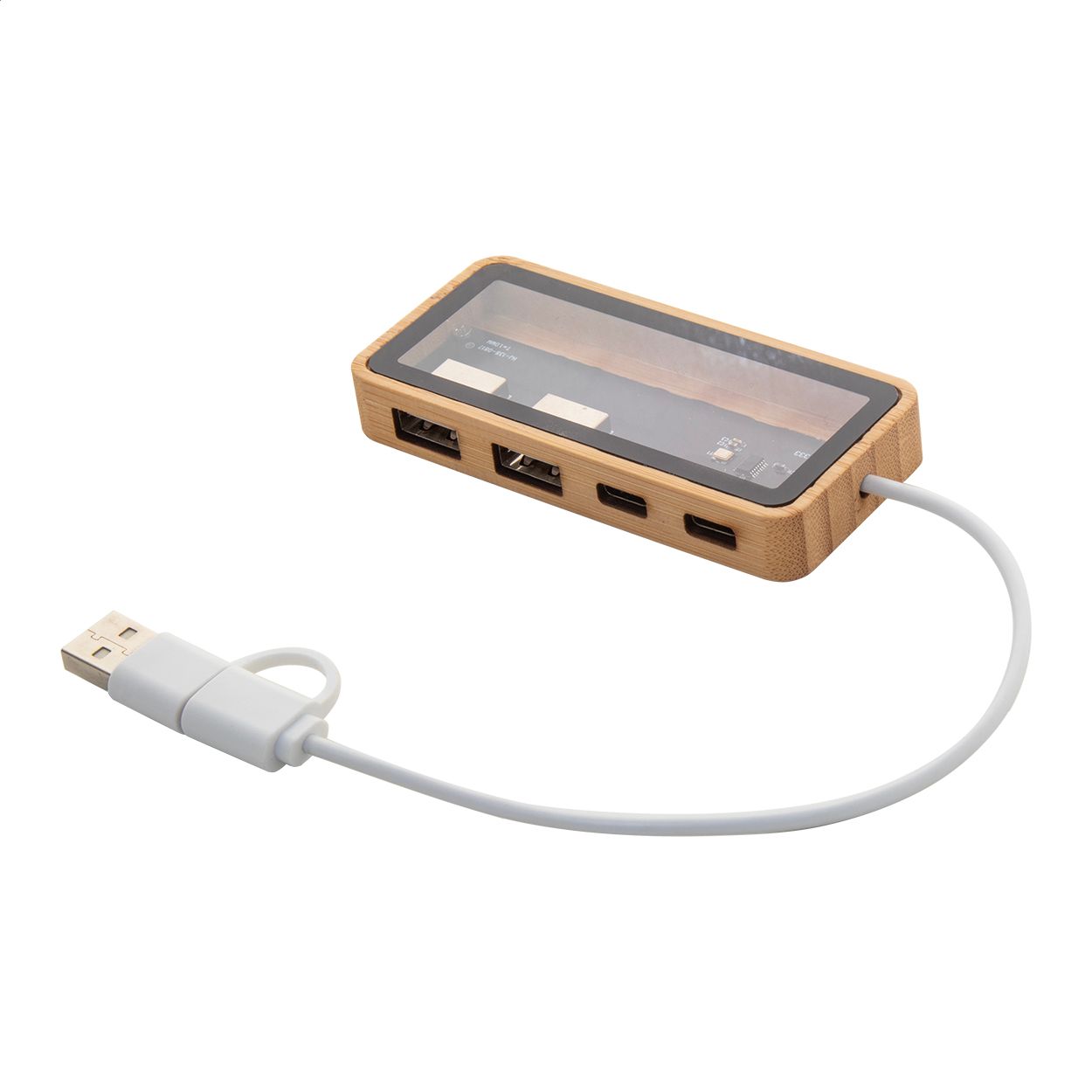 Transparenter USB-Hub SeeHub - natur - transparent-543