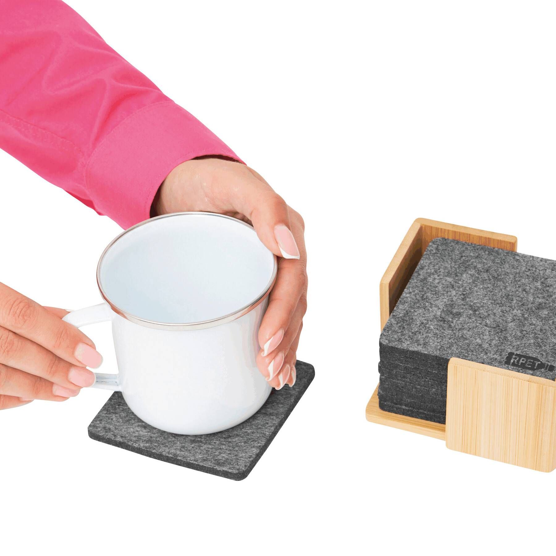 Filzuntersetzer ECO BASE - braun - grau-918