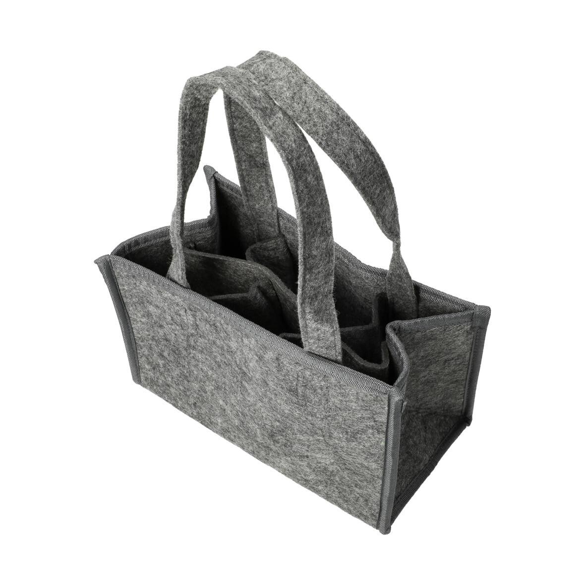 Flaschentasche Filz - grau-81